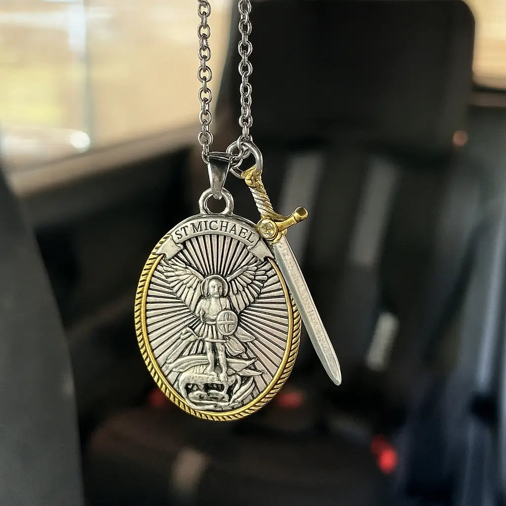 Collar San Miguel Arcángel + Novena | Tu Amuleto de Luz y Defensa Espiritual - Tiendas La Gran Latina