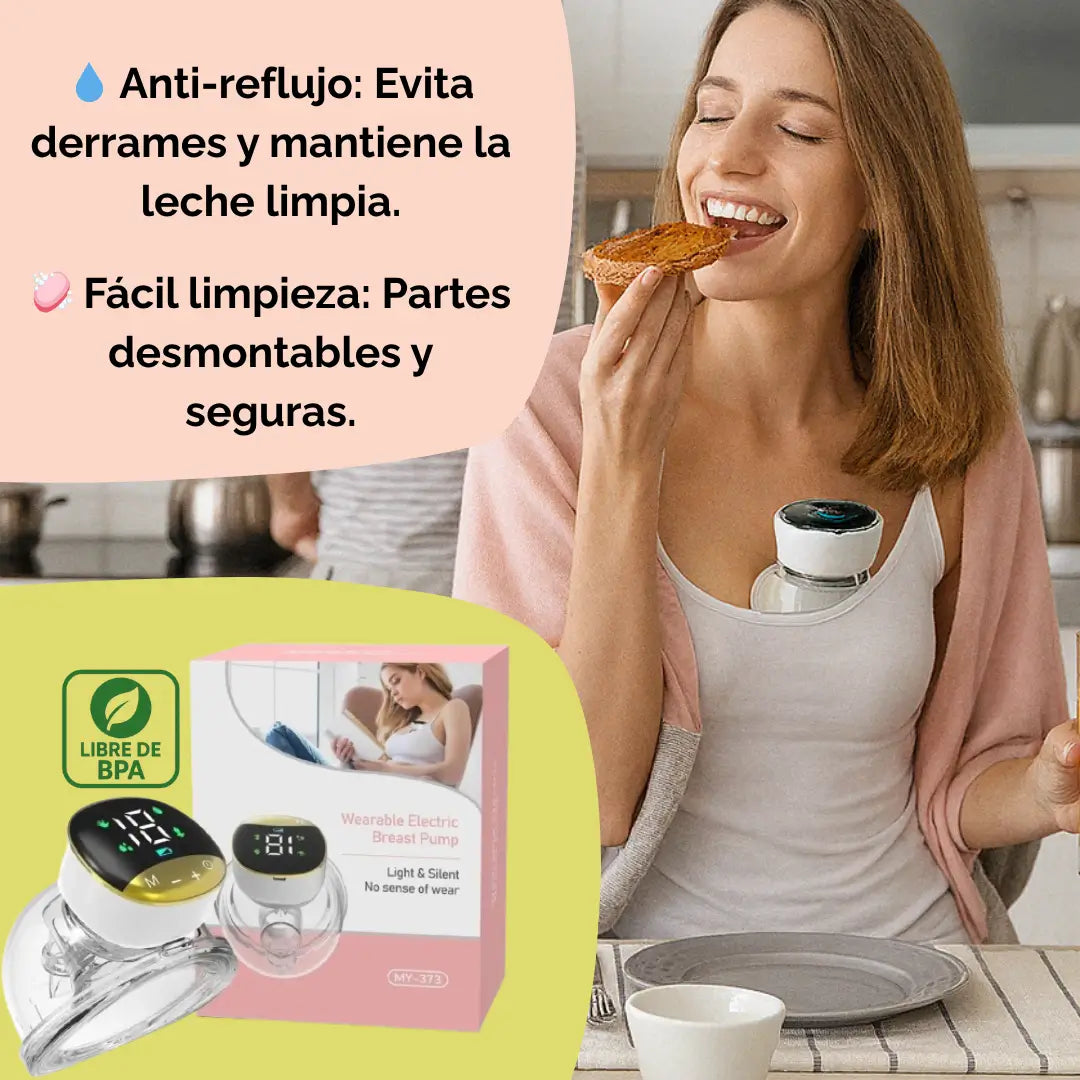 Extractor de Leche Manos Libres MY-373™ Extrae Leche Sin Detener Tu Día