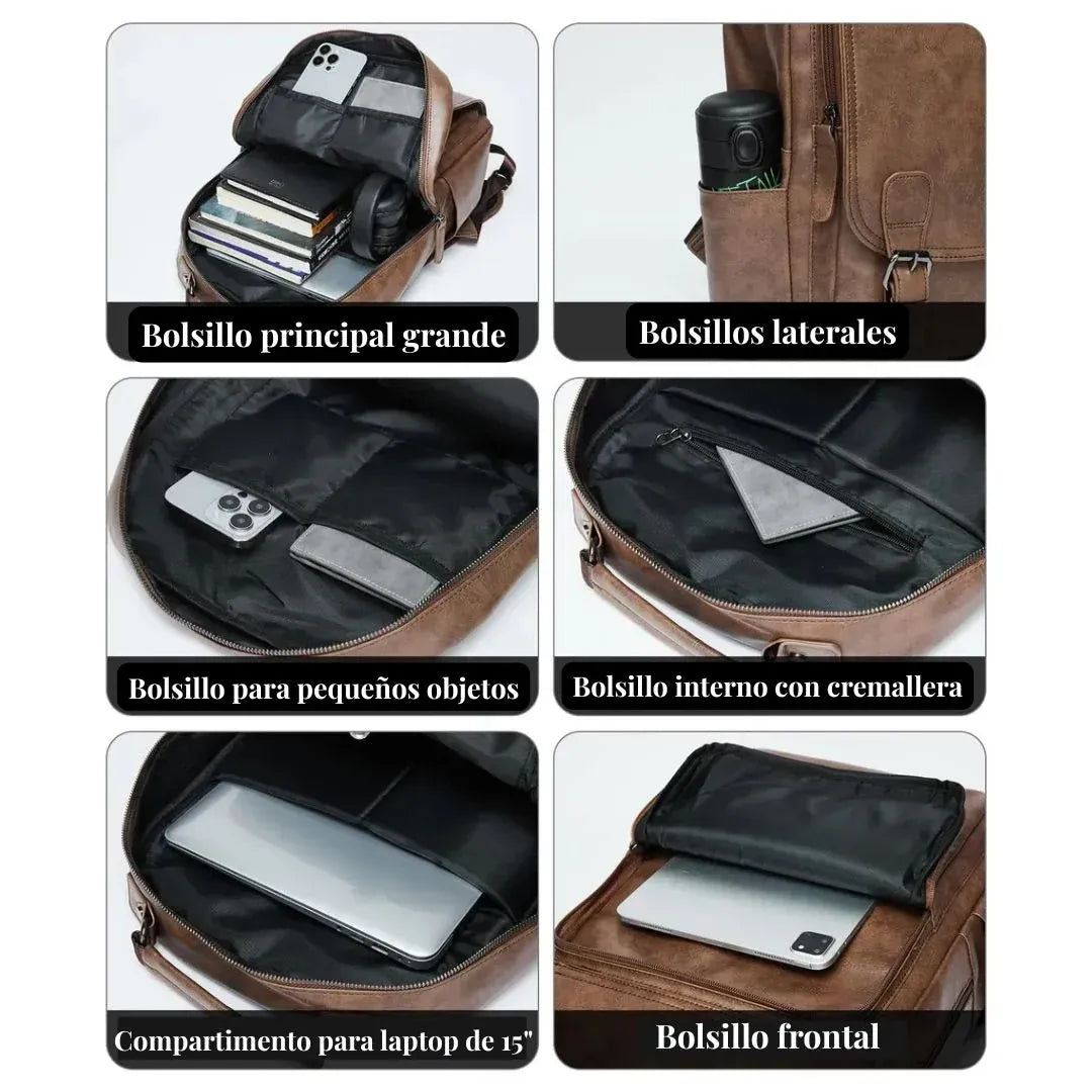 Mochila Clásica 'de Luca™': Estilo Atemporal, Comodidad y Funcionalidad para Tu Día a Día