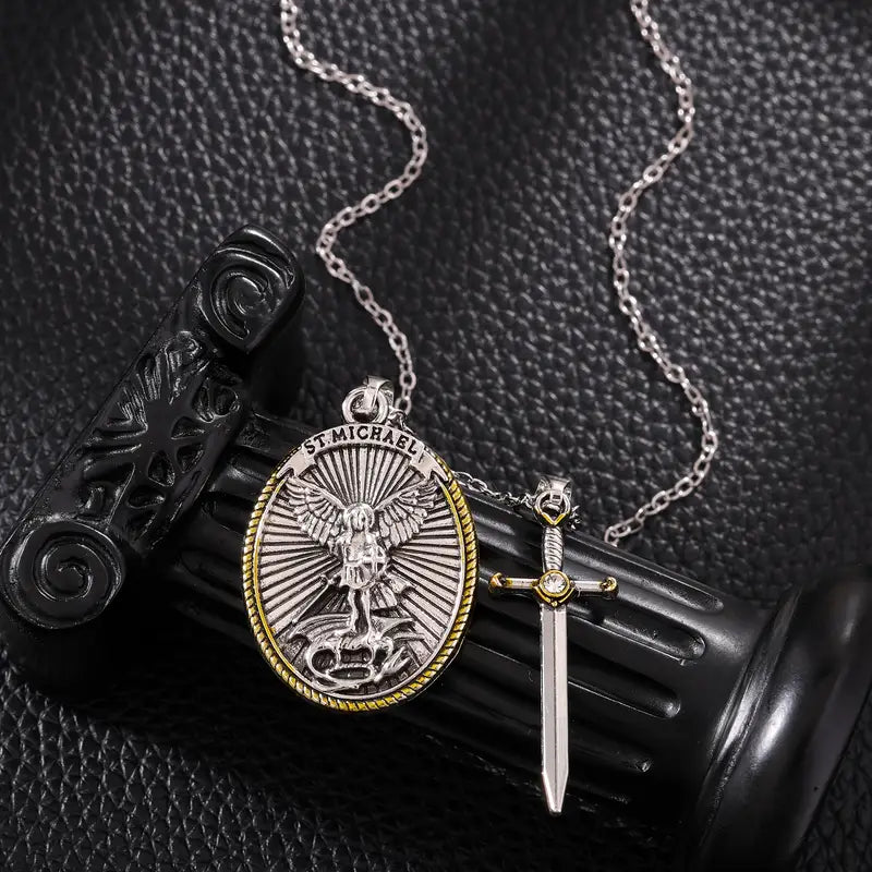 Collar San Miguel Arcángel + Novena | Tu Amuleto de Luz y Defensa Espiritual - Tiendas La Gran Latina