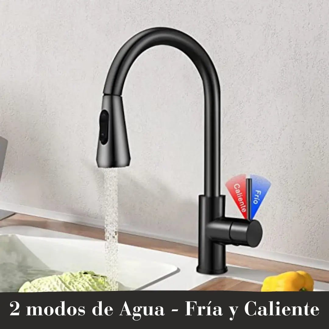 Griferia lavaplatos negra