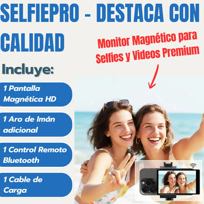 SelfiePro™ - Monitor Magnético para Selfies y Videos Profesionales