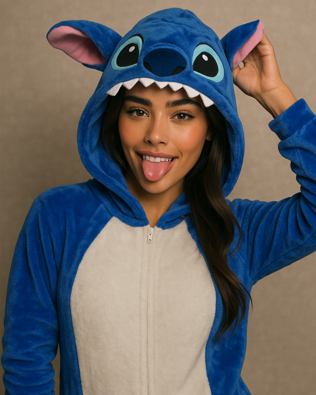 Pijama Enterizo Stitch Adorable: ¡Cálida, Cómoda y Divertida! - Tiendas La Gran Latina