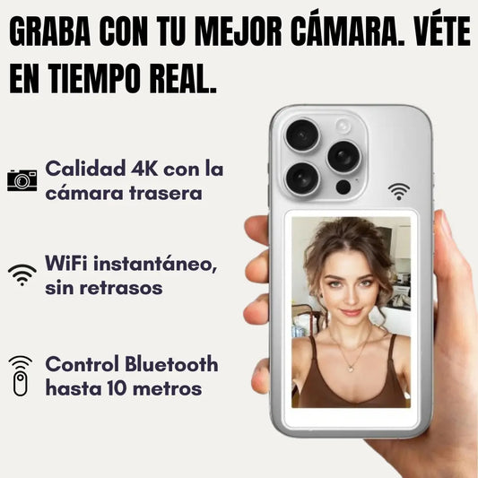 SelfiePro™ - Monitor Magnético para Selfies y Videos Profesionales