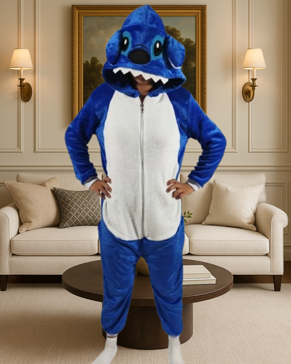 Pijama Enterizo Stitch Adorable: ¡Cálida, Cómoda y Divertida! - Tiendas La Gran Latina