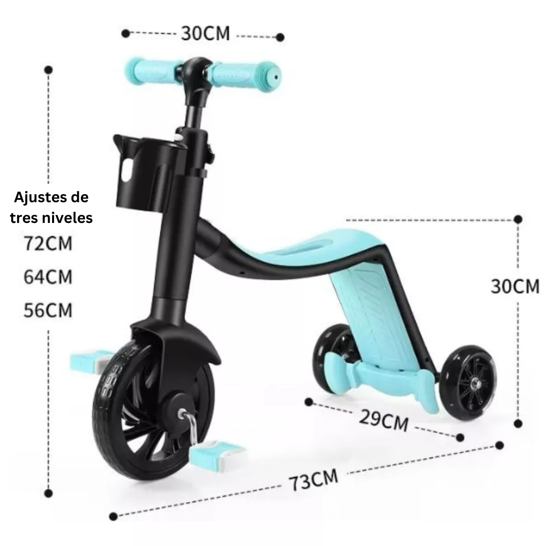 Scooter 3 en 1: Andador, Triciclo y Patineta - Tiendas La Gran Latina