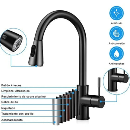 Grifería Premium 'Kitchen Faucet' con Cabezal Flexible: Experiencia Superior en Tu Lavaplatos - Tiendas La Gran Latina