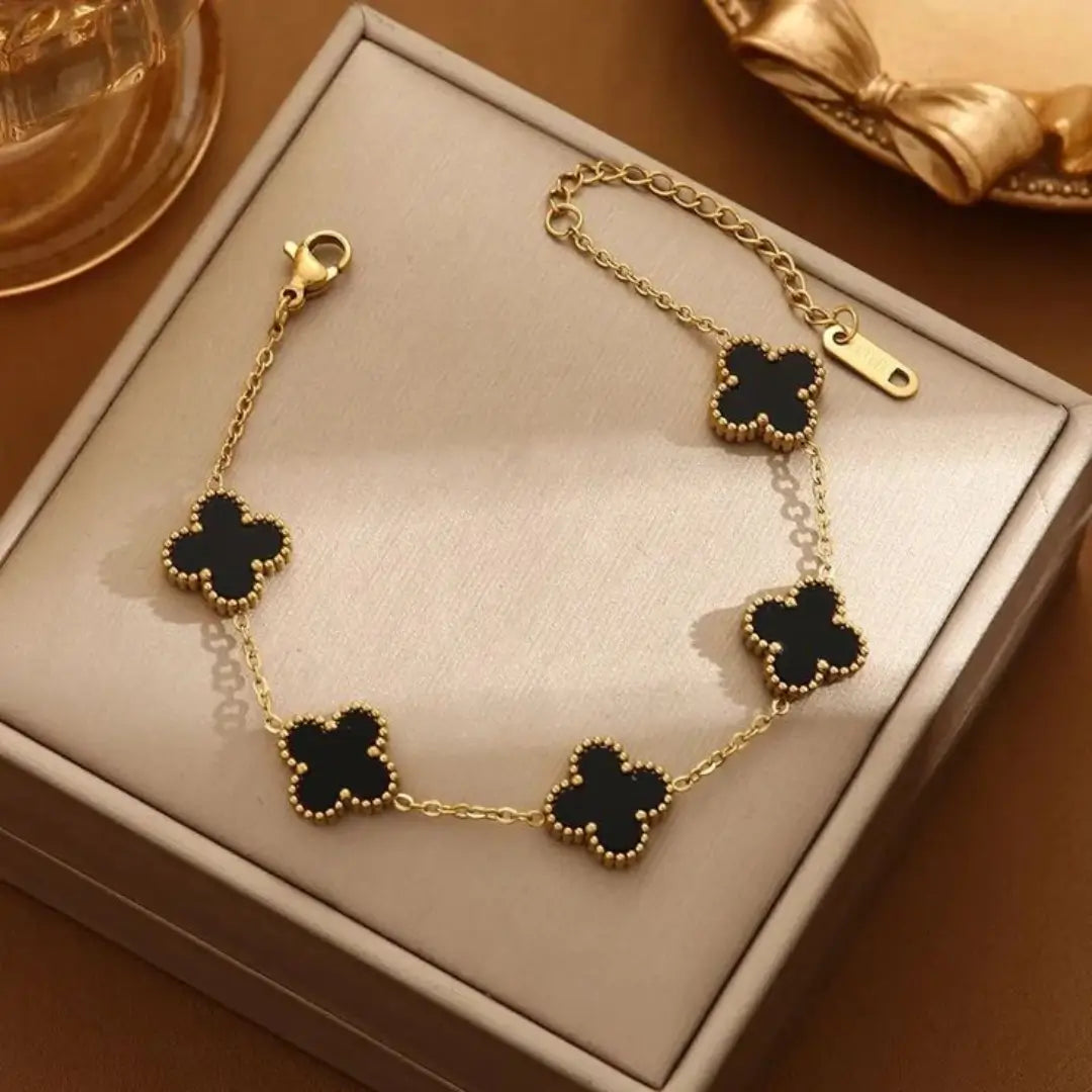 Pulsera Trébol Estilo Van Cleef – Suerte y Sofisticación - Tiendas La Gran Latina