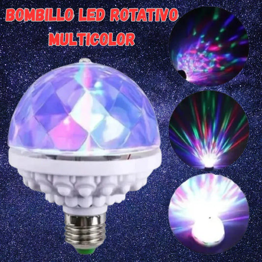 Bombillo LED Rotativo Multicolor: Ilumina con Colores y Movimiento