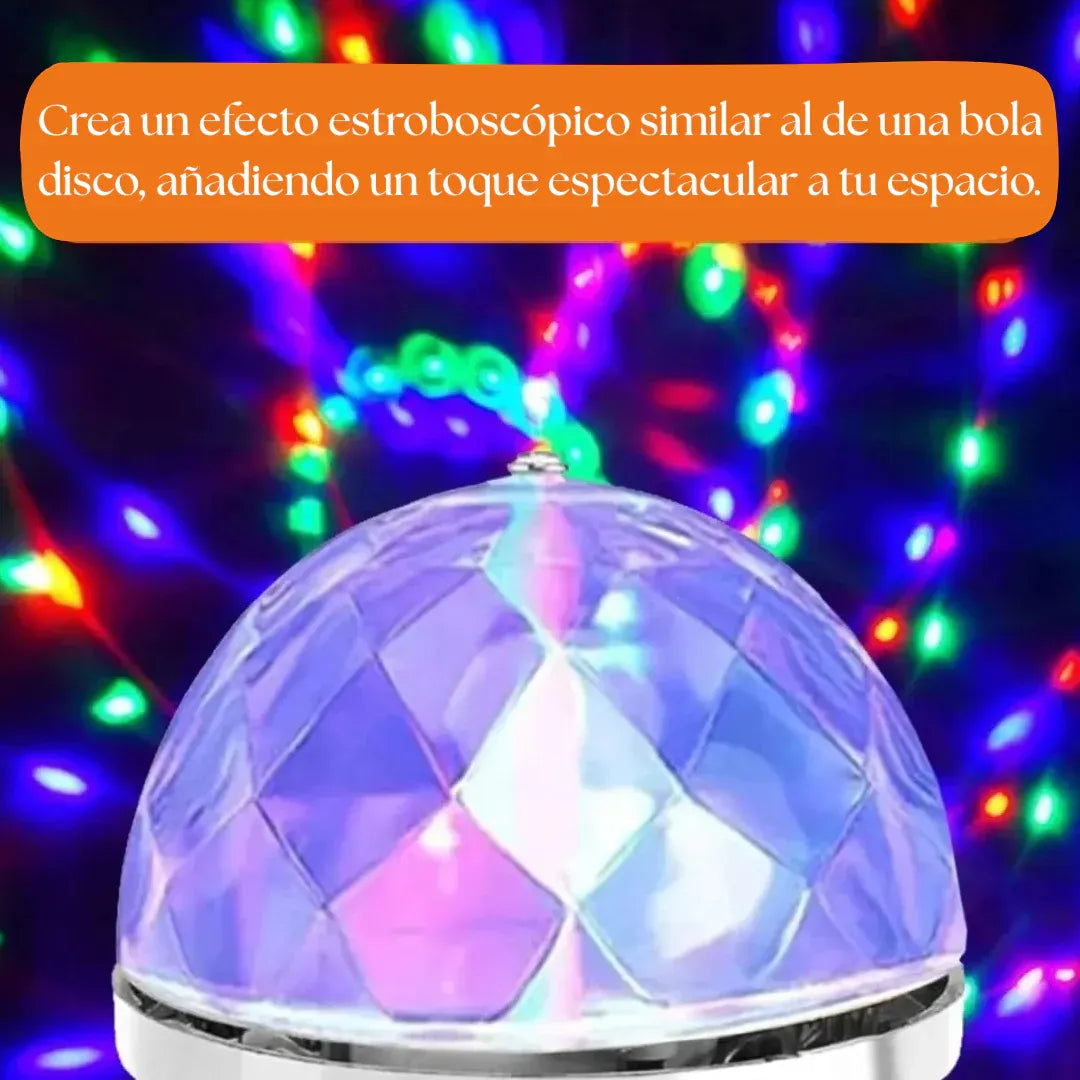 Bombillo LED Rotativo Multicolor: Ilumina con Colores y Movimiento