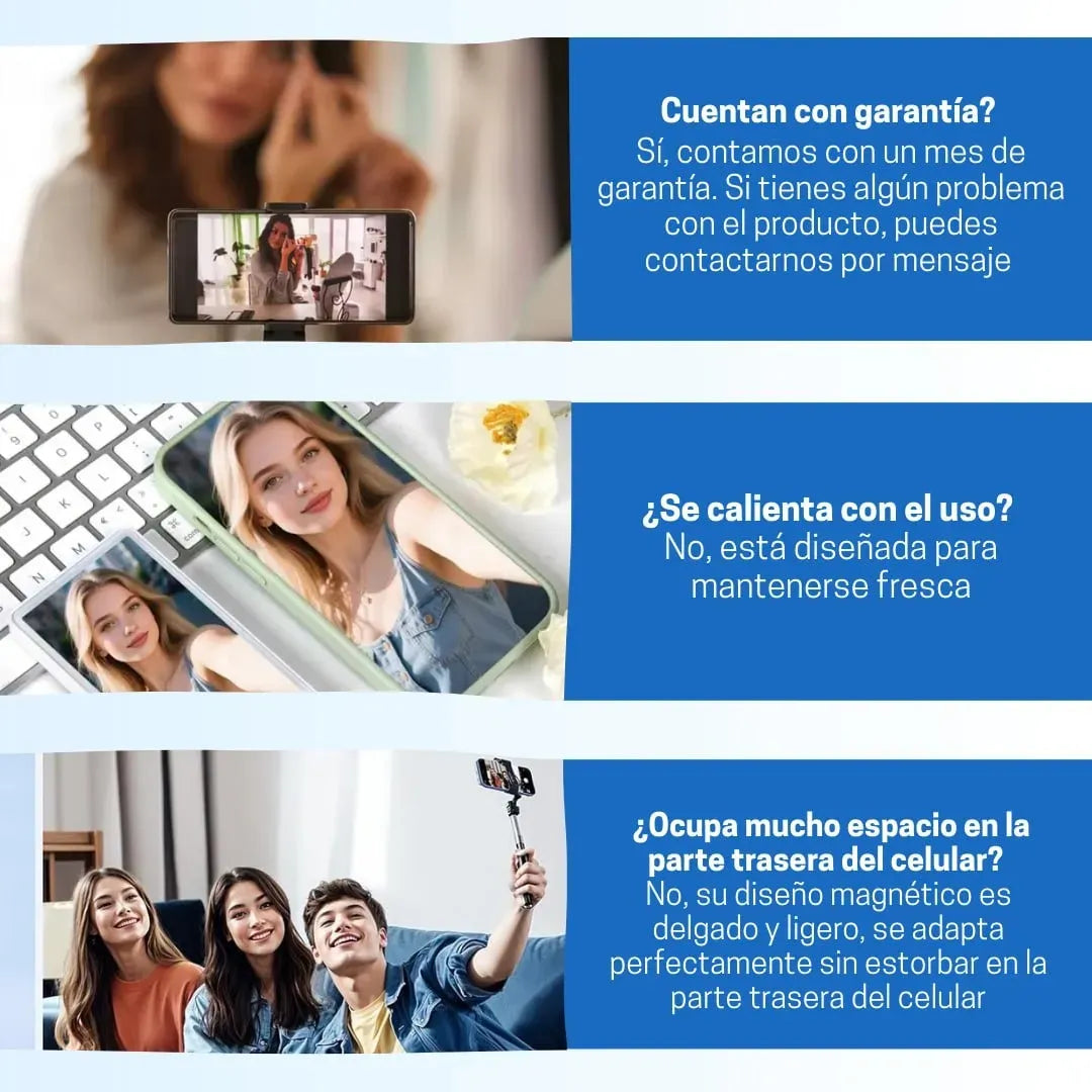 SelfiePro™ - Monitor Magnético para Selfies y Videos Profesionales