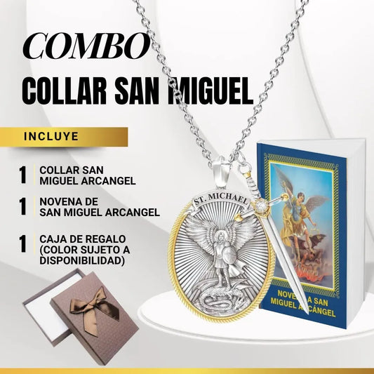 Collar San Miguel Arcángel + Novena | Tu Amuleto de Luz y Defensa Espiritual - Tiendas La Gran Latina
