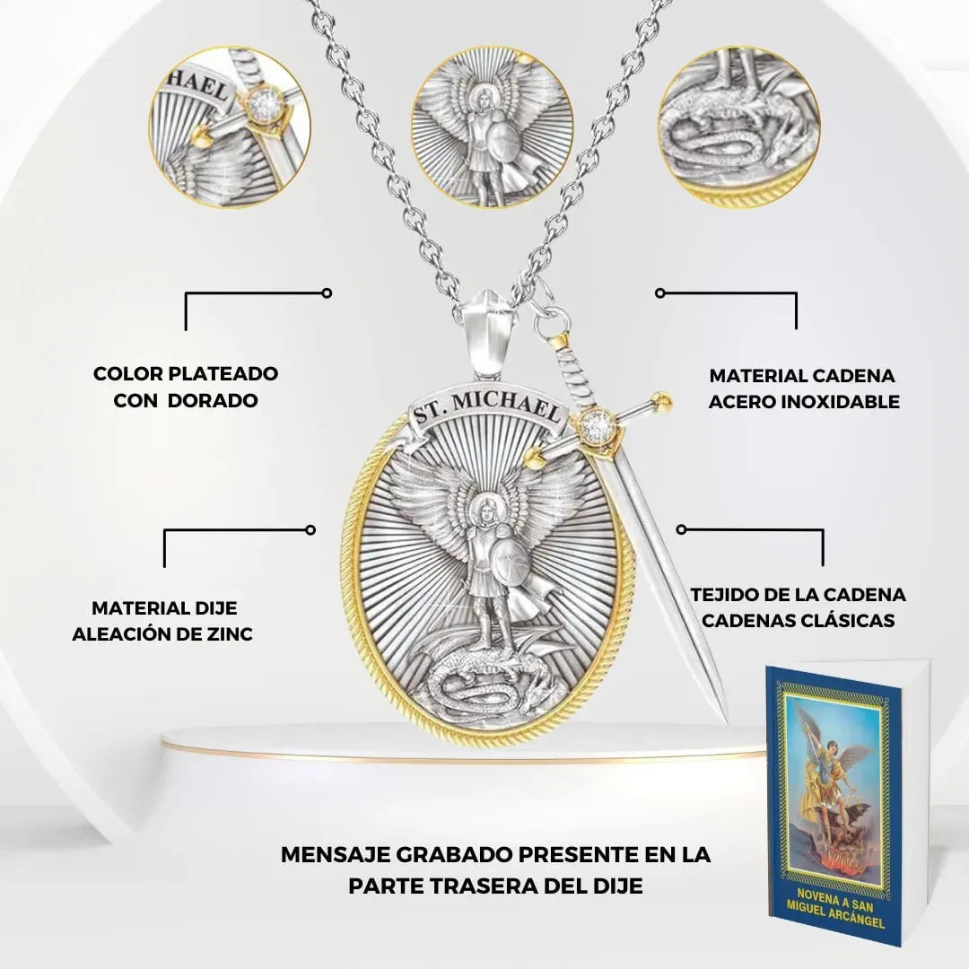 Collar San Miguel Arcángel + Novena | Tu Amuleto de Luz y Defensa Espiritual - Tiendas La Gran Latina