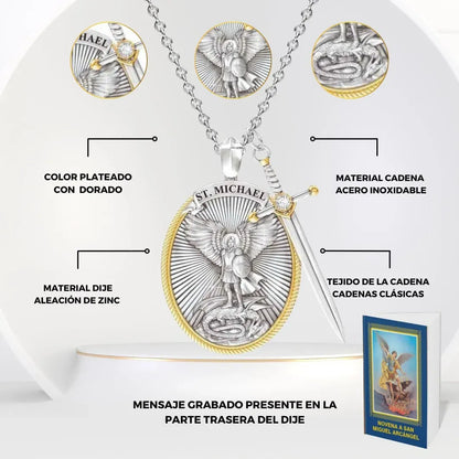 Collar San Miguel Arcángel + Novena | Tu Amuleto de Luz y Defensa Espiritual - Tiendas La Gran Latina