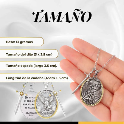Collar San Miguel Arcángel + Novena | Tu Amuleto de Luz y Defensa Espiritual - Tiendas La Gran Latina