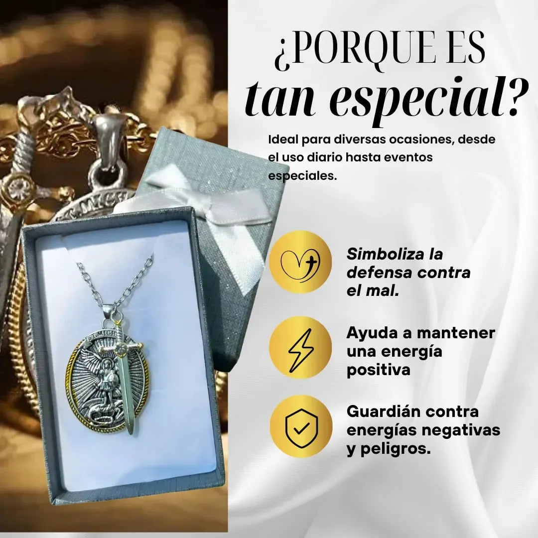 Collar San Miguel Arcángel + Novena | Tu Amuleto de Luz y Defensa Espiritual - Tiendas La Gran Latina