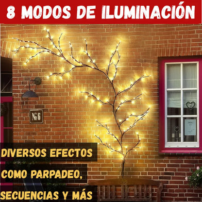 Luces Ramas de Sauce con Panel Solar: Calidez y Estilo Natural - Tiendas La Gran Latina