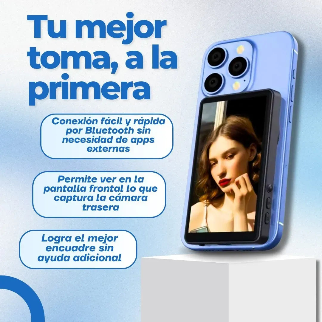 SelfiePro™ - Monitor Magnético para Selfies y Videos Profesionales