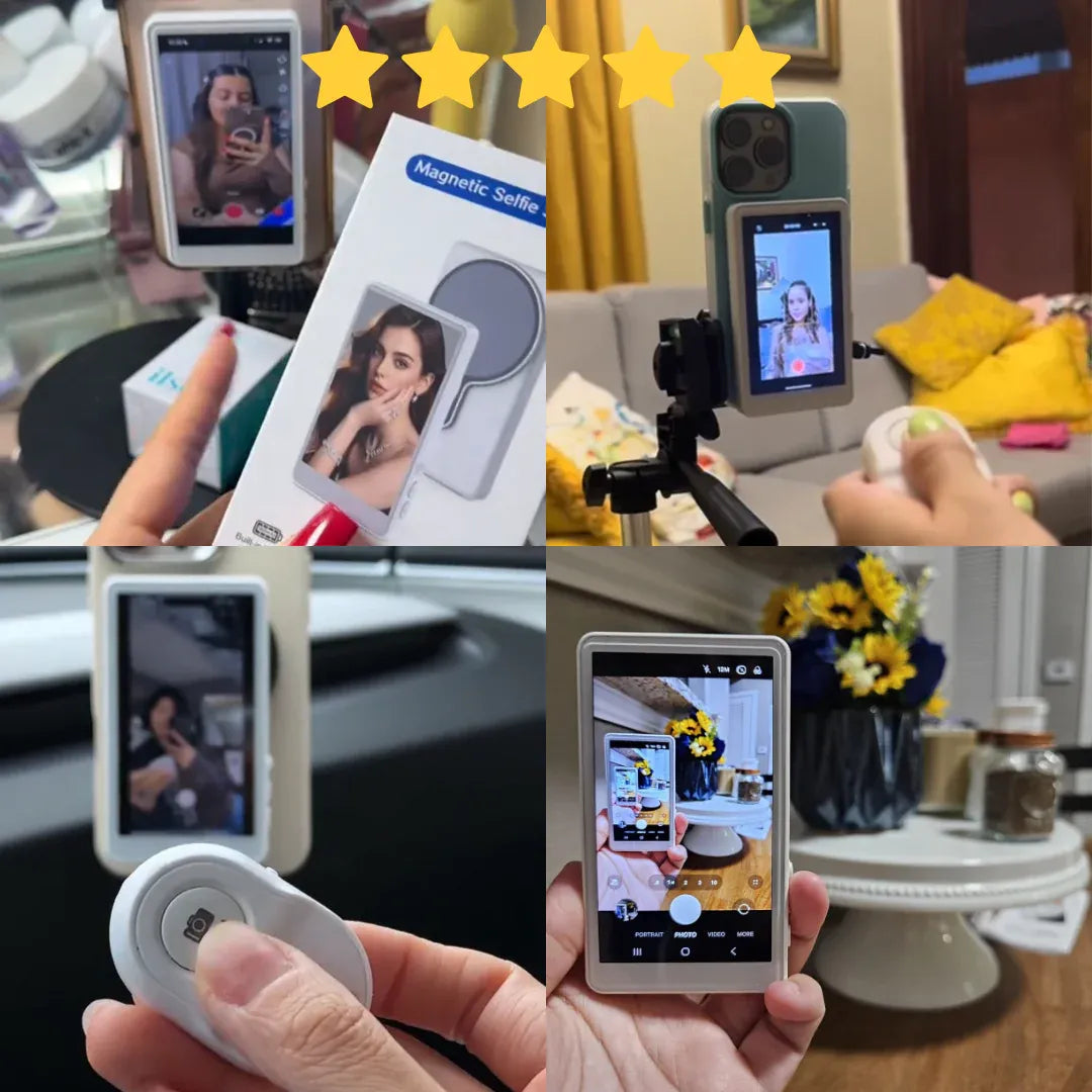 SelfiePro™ - Monitor Magnético para Selfies y Videos Profesionales