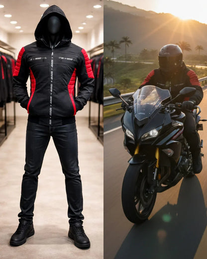 Chaqueta Biker RED — Presencia que Impone