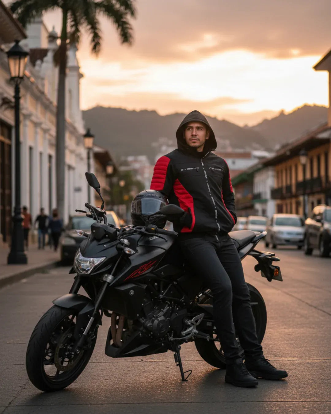 Chaqueta Biker RED — Presencia que Impone