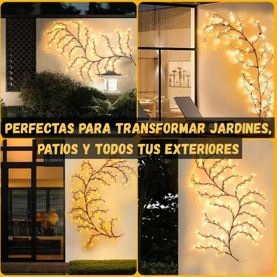 Luces Ramas de Sauce con Panel Solar: Calidez y Estilo Natural - Tiendas La Gran Latina