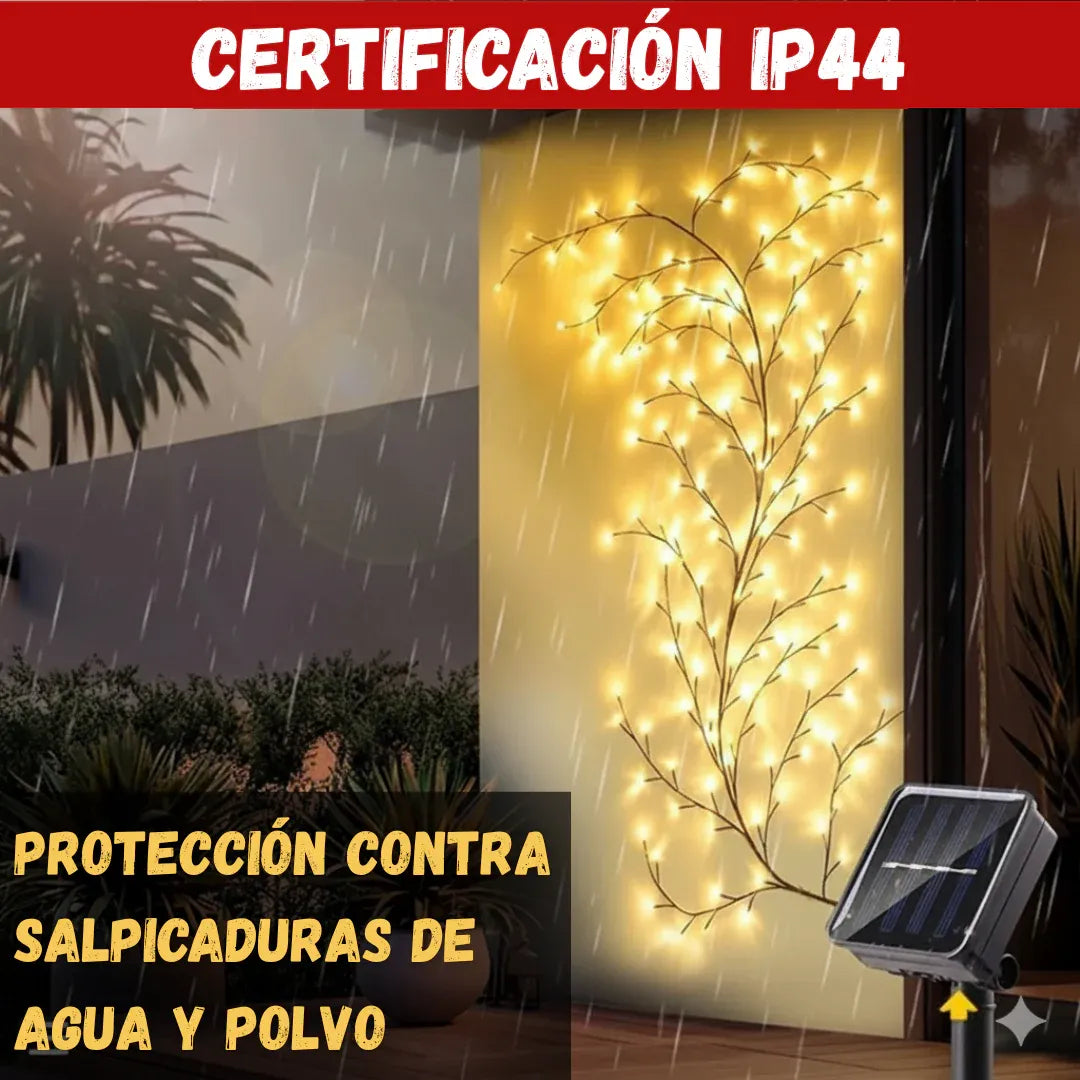 Luces Ramas de Sauce con Panel Solar: Calidez y Estilo Natural - Tiendas La Gran Latina