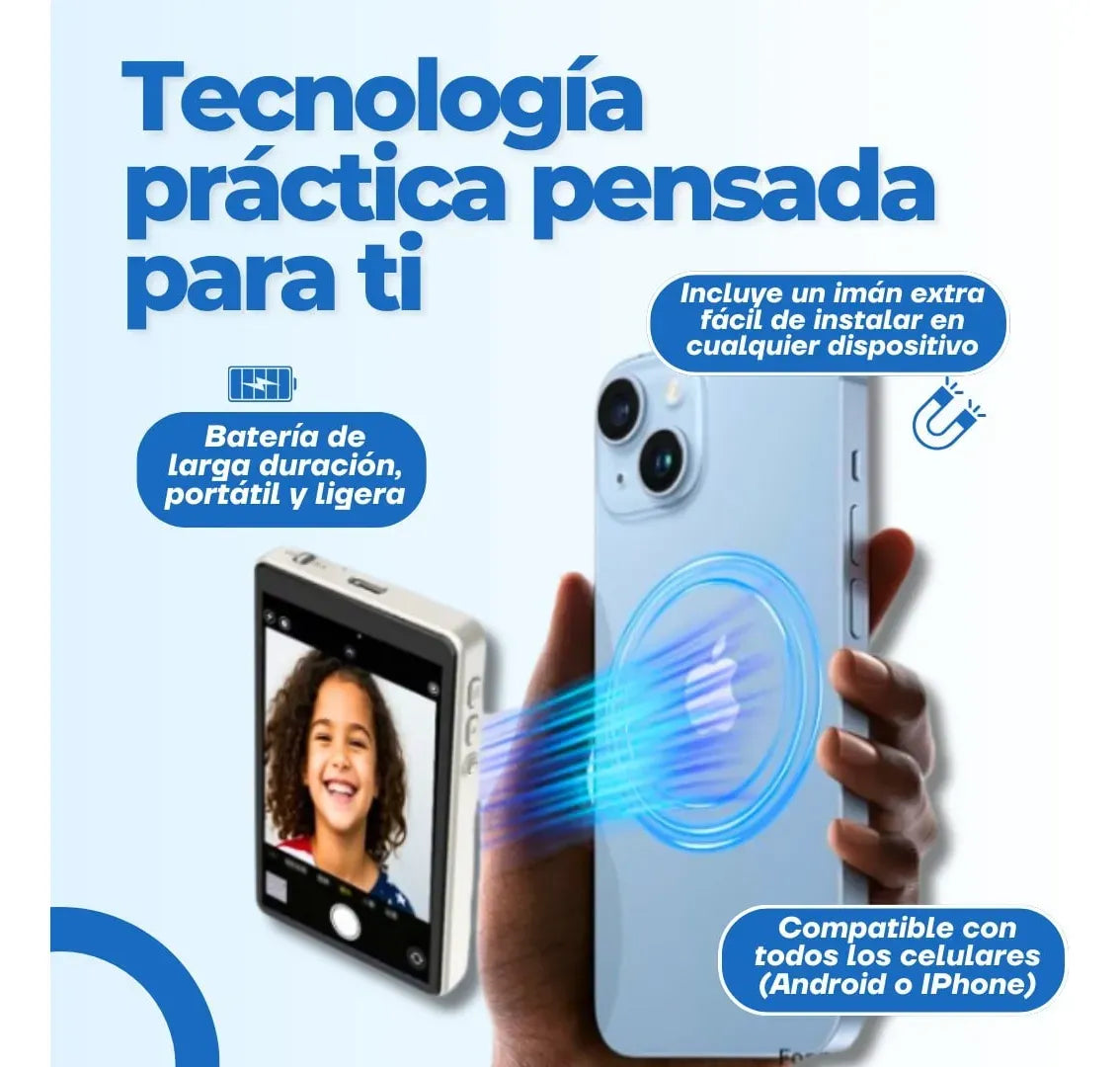 SelfiePro™ - Monitor Magnético para Selfies y Videos Profesionales