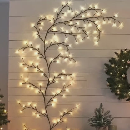 Luces Ramas de Sauce con Panel Solar: Calidez y Estilo Natural